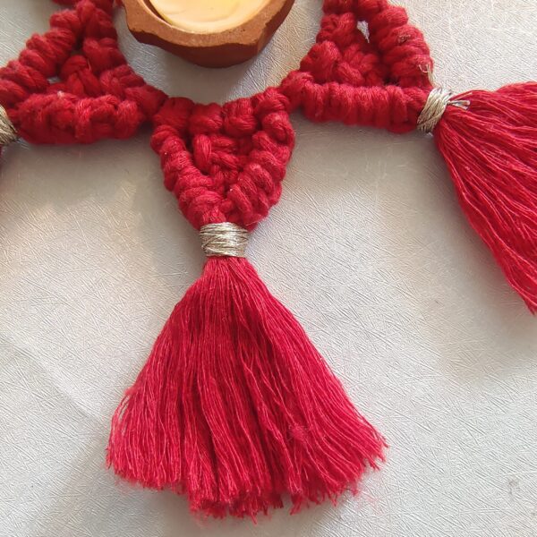 macrame diya holder