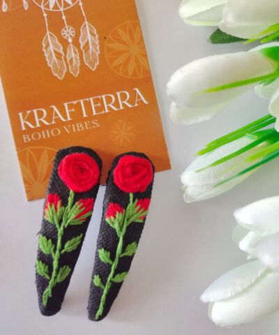 rose hair clip