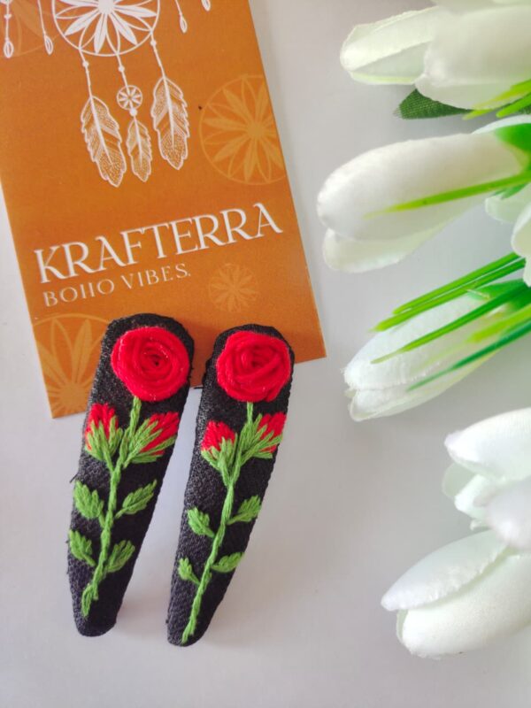 rose hair clip