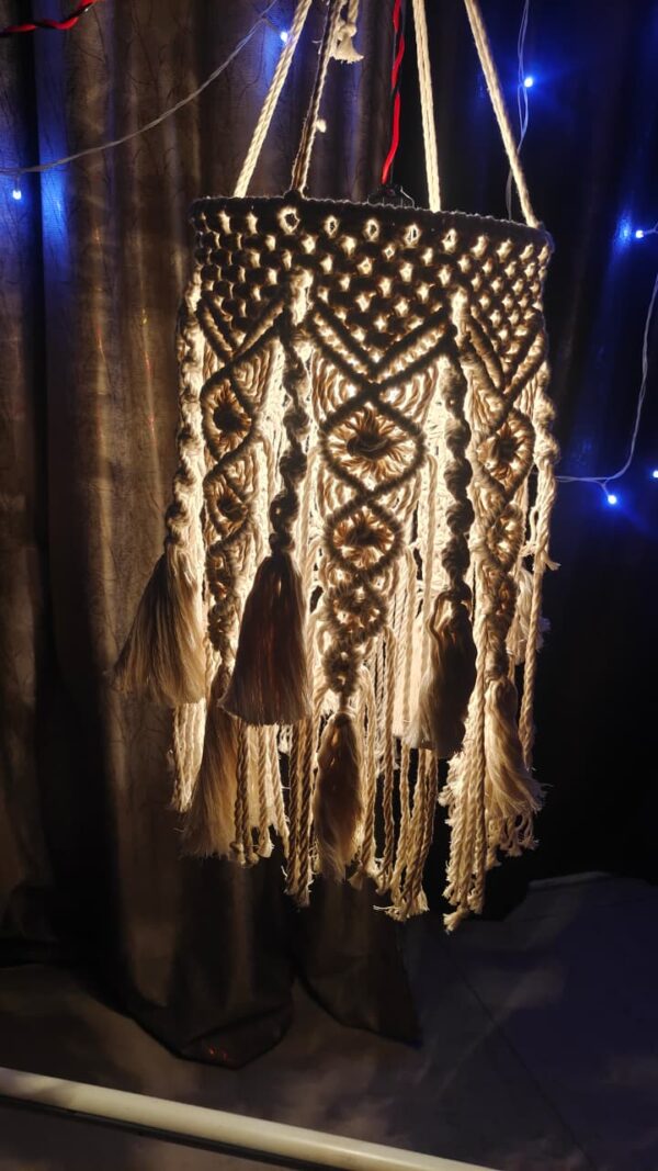handmade macrame lamp – boho chic lighting for cozy homes