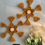 handmade macrame diya holder – boho style festive decor