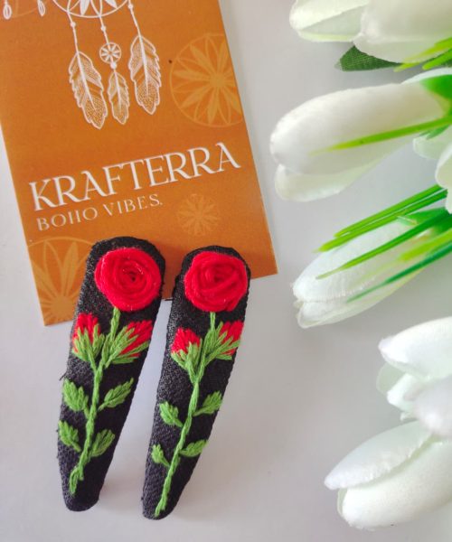 rose hair clip